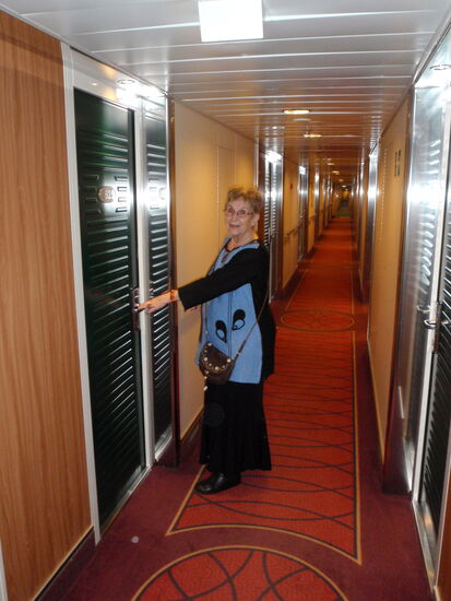 und auf dem Gang vor unserer Kabine auf dem Weg zum Buffé