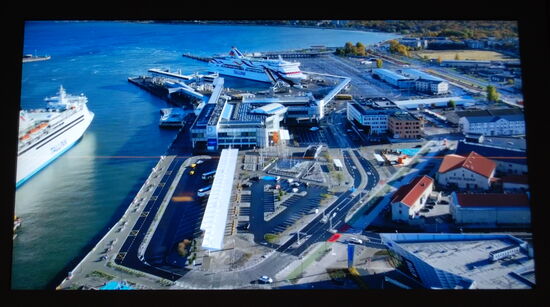 Informationstafel der Fähranlage