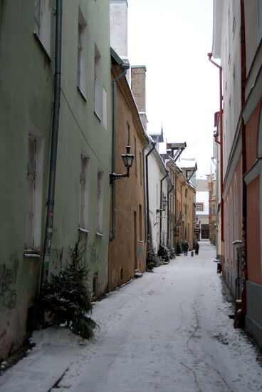 die enge Seitengasse "Sauna"