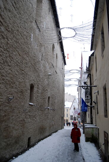 hinter dem Rathaus gingen wir über die "Raekoja tn"
