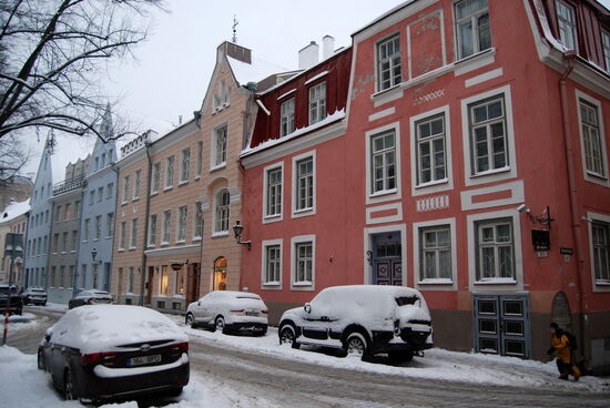 schöne alte Stadthäuser