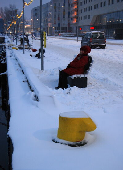 kleine Rast im Schnee