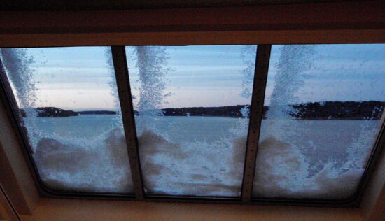 Blick vom Frühstücksraum nach vorn