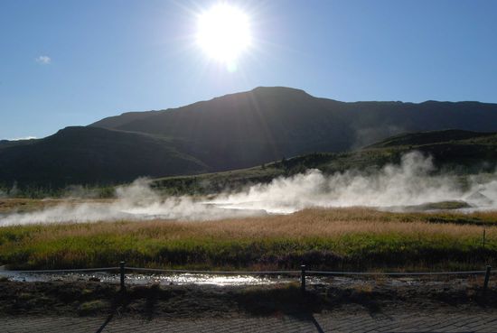 das Gebiet der heißen Quellen