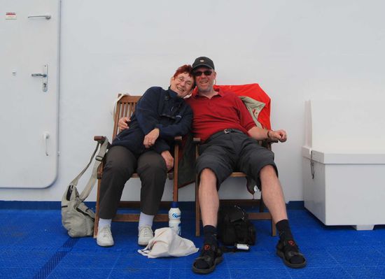 an Deck im Hafen von Tórshavn