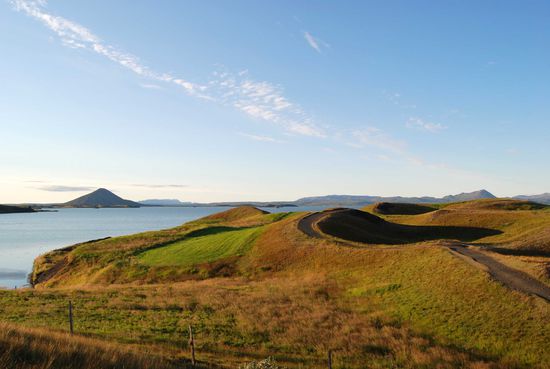 Pseudokrater am Südufer des Mývatn