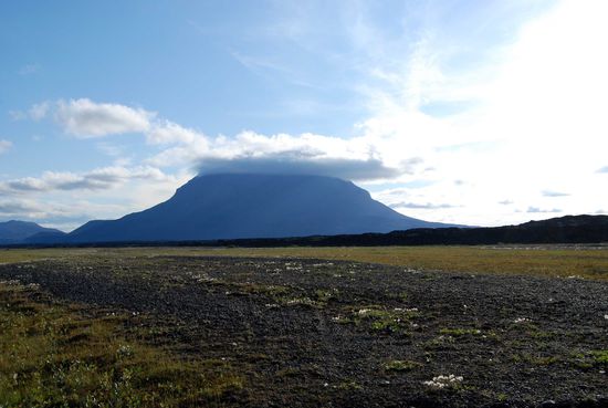 Blick zurück zur Herðubreið