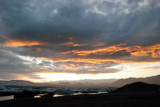 Abendstimmung am Jökulsárlón