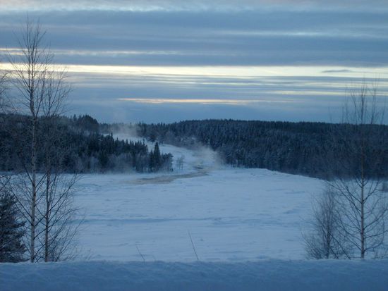 Wasserfall Storforsen im Eis
