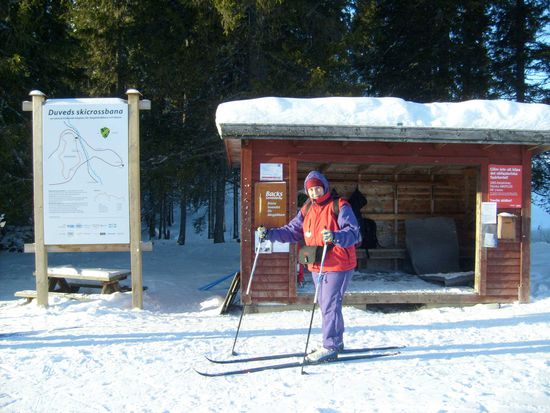 Beginn der Skispuren in Duved.