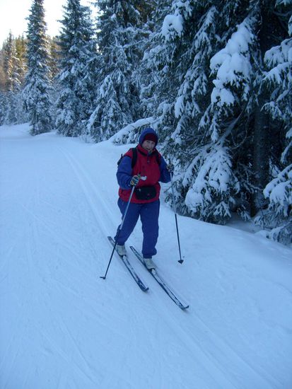 Christa in der Spur.