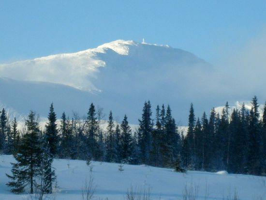 Immer wieder sieht man den Åreskutan.
