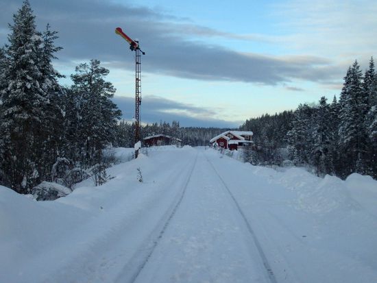 Die Inlandsbanan haben wir auf unserer Fahrt mehrfach gekreuzt.