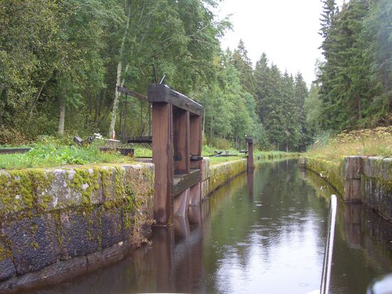 Alte Schleuse am Nordende des Bjurbäckskanalen