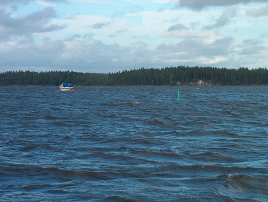 Kabbeliges Wasser auf dem Korpholmsflagen, Teil des Ullvettern