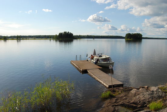 Kleine Pause an einer Brücke
