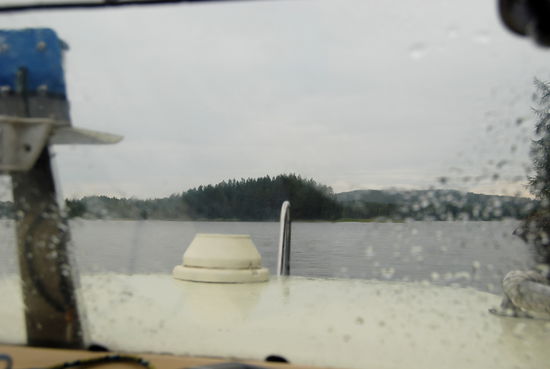 Bei der Abfahrt regnets