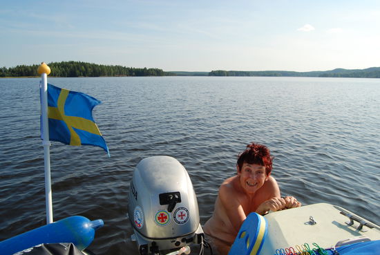 Test unserer neuen Badeleiter mitten im Alkvettern