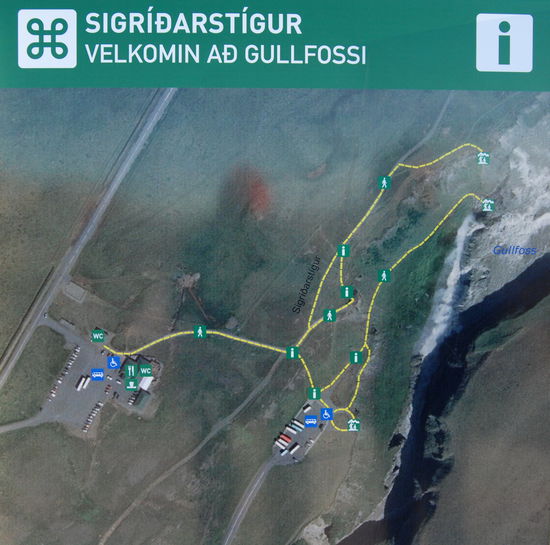das Gebiet um Gullfoss