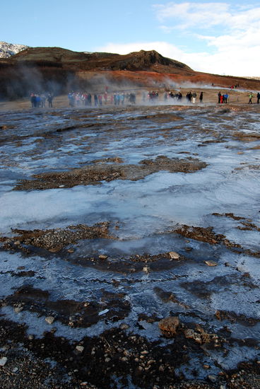 heißes Wasser und Eis