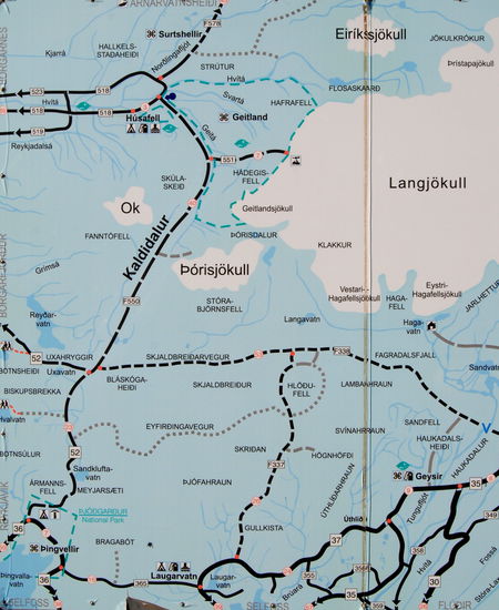 Informationstafel an der 550 bei Húsafell