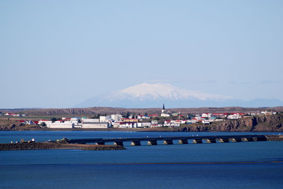 Borgarnes mit Snæfellsjökull