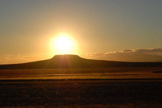 hier verschwindet also abends die Sonne 