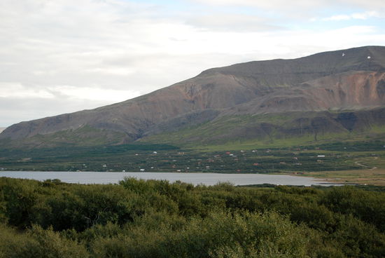 unser Ferienhausgebiet vom Berg aus