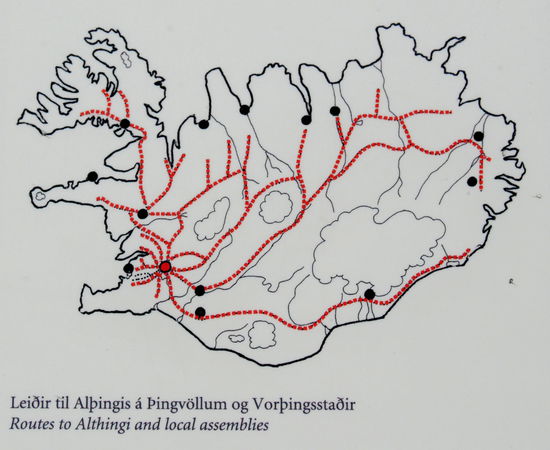Wege der Goden zum jährlichen Allþing