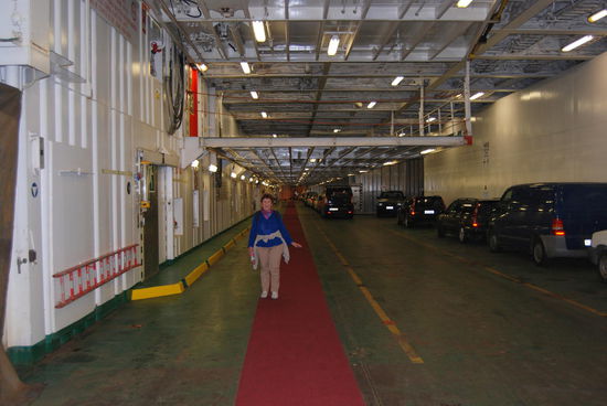 auf dem roten Teppich zurück an Bord