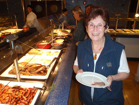 ging es wieder ans Buffé