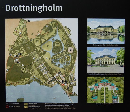 überall im Park gibt es Schilder mit einer Karte und Informationen