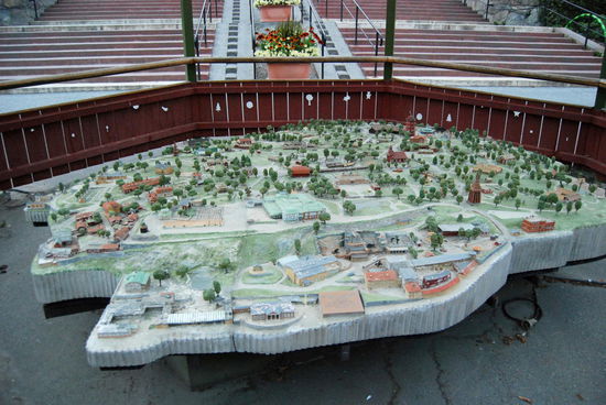 Modell des Freilichtmuseums Skansen