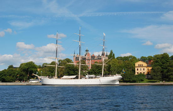"af Chapman" an ihrem Liegeplatz vor Skeppsholmen
