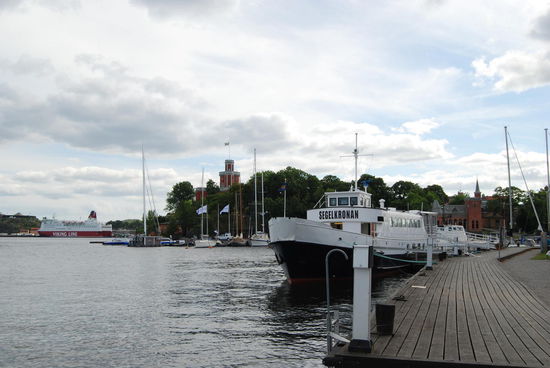 Blick Richtung Kastellholmen und Vikingterminalen