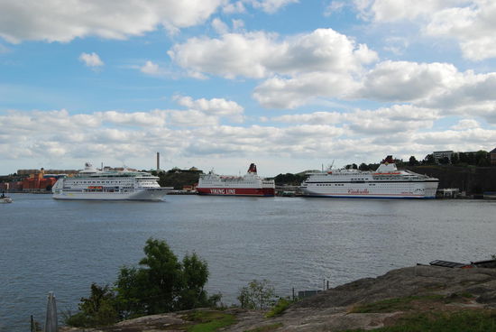 die Birka Paradise passiert Vikingterminalen