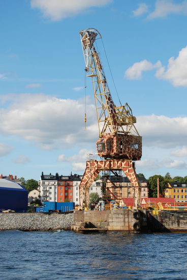 Giraffenkran am Dock von Beckholmen
