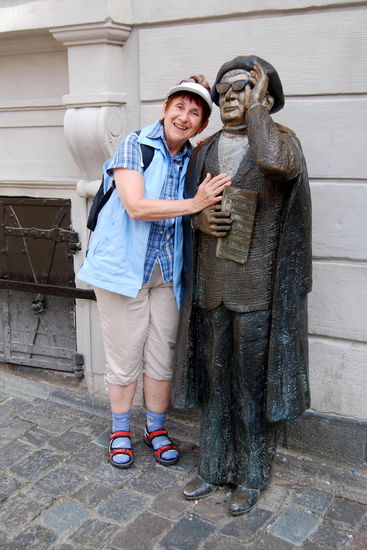 dort trafen wir Evert Taube, Schwedens berühmten Trubadur