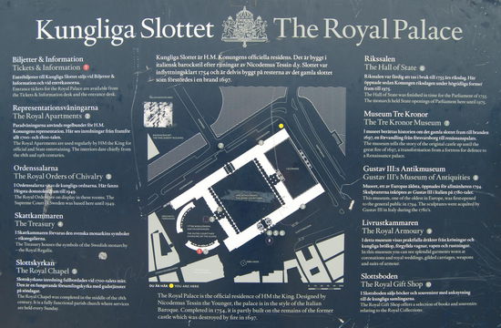 Informationstafel über das königliche Schloß