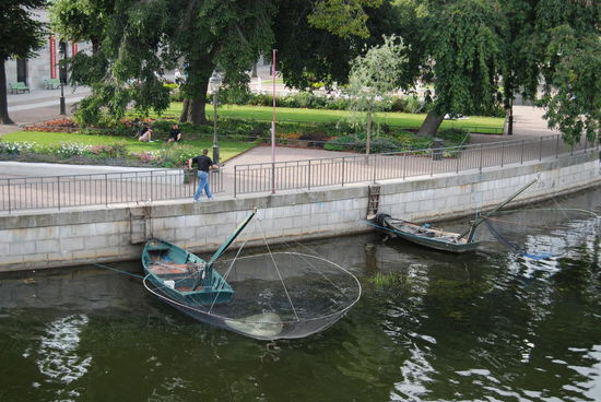 Fischerboote mitten in Stockholm