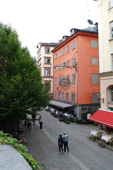 diesmal sahen wir von oben vom Köpmantorget in die Österlånggatan