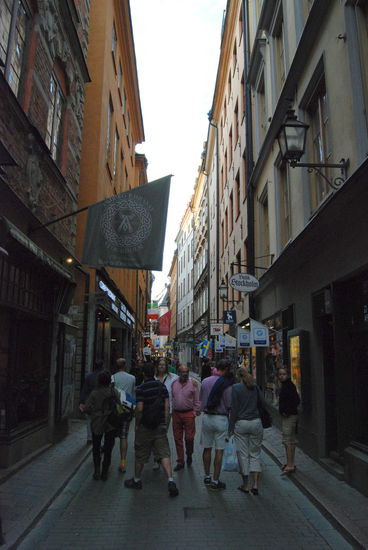 Västerlånggatan, der Haupttouristenstraße in Gamla Stan