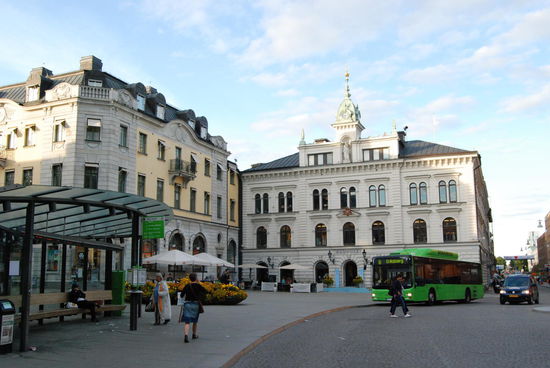 am Stora Torget stiegen wir in den Buss und fuhren zum Schloß hinauf