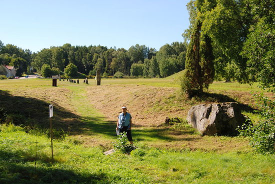 ehemalige Vadställe durch den früher breiten Fluß mit der Eriksgatan