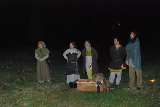 Händler führen ihre Waren vor