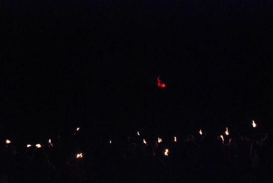 auf dem ein Druide eine Ansprache hielt