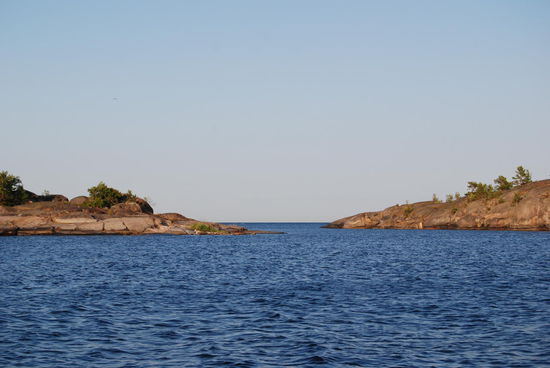 Durchblick nach Osten aufs offene Meer