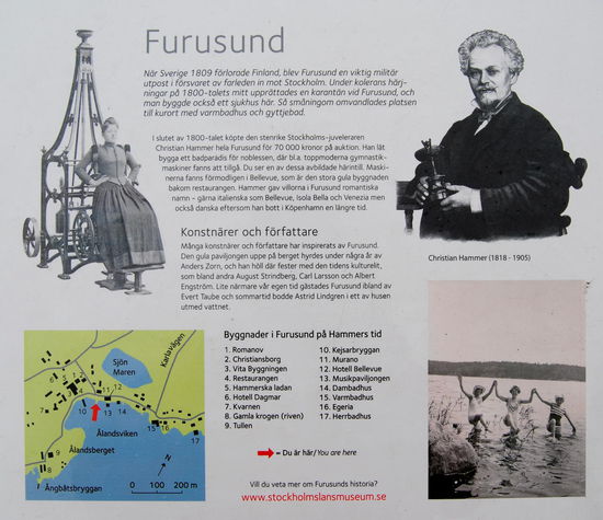 Informationstafel am Hafen