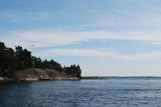 nach der Durchfahrt wollten wir eigentlich die große Wasserfläche Gälnan überqueren