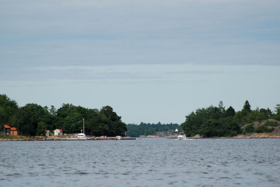 Durchfahrt zwischen Kapellskär und dem Festland